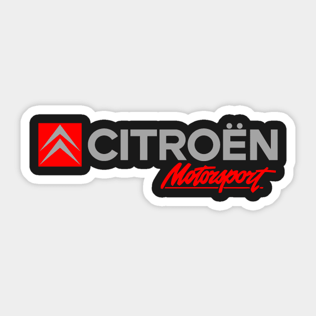 Citroen Motorsport Classic logo Citroen Sticker TeePublic